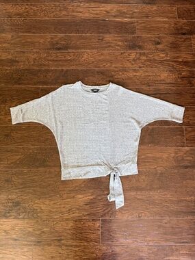 Simply Vera VeraWang Gray Blouse Tie Knot Detail Size S